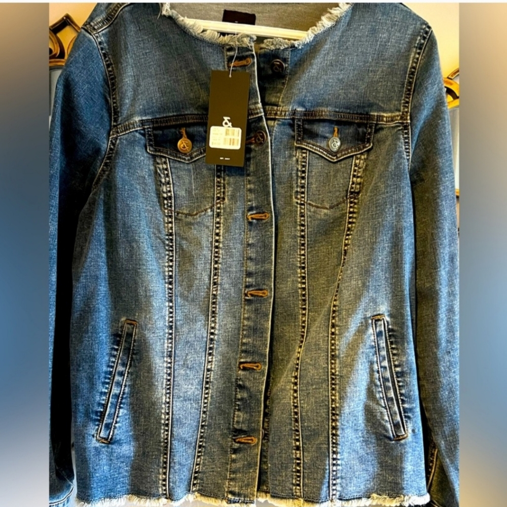 Ladies Love & Legend Denim Jacket plus size